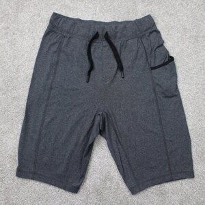 Lululemon Shorts Mens Medium Gray Drawstring Lined Athleisure Nylon/Poly Stretch